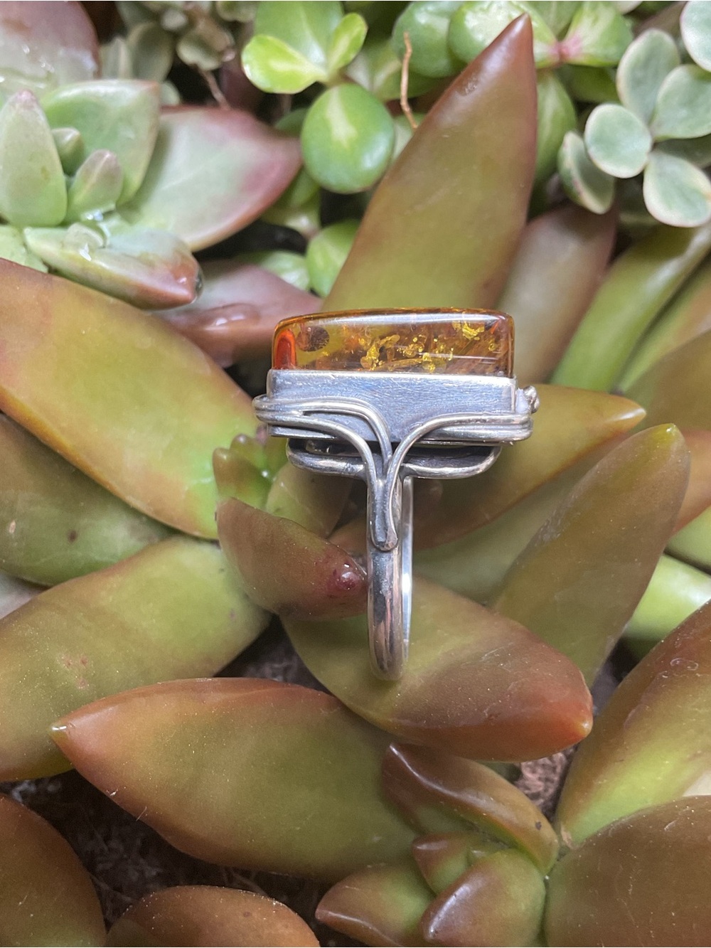 LARGE AMBER RING - Picture 8 of 10